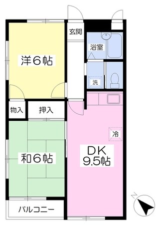 サンハイツ金子Ｃの物件間取画像